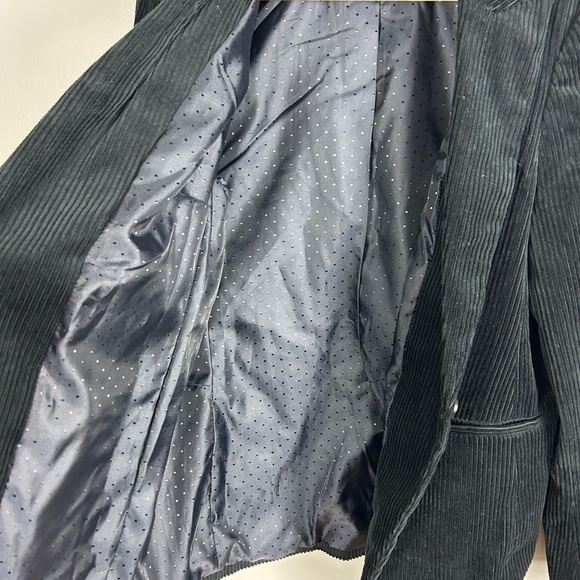 BANANA REPUBLIC Black Corduroy Blazer Women's 12 Office Career Holiday Party - Picture 6 of 6